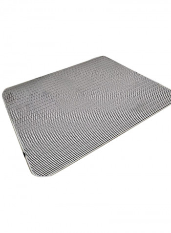 Striped Waterproof Outdoor Carpet Grey 80X190centimeter