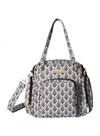 Breast Pump Tote Bag Black/White