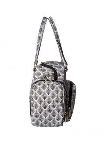 Breast Pump Tote Bag Black/White