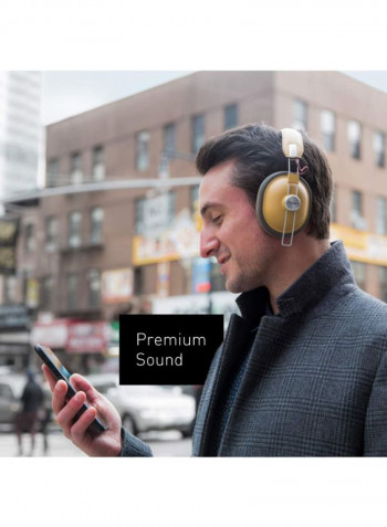 Wireless Retro Bluetooth Over-Ear Headphones Brown