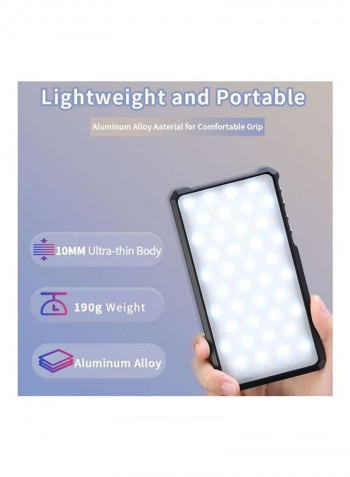 6-Mode Portable LED Video Light with Built-in Battery Multicolour