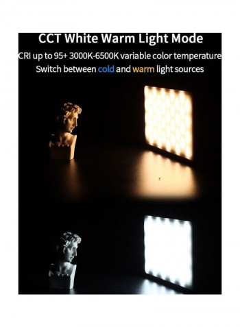 6-Mode Portable LED Video Light with Built-in Battery Multicolour