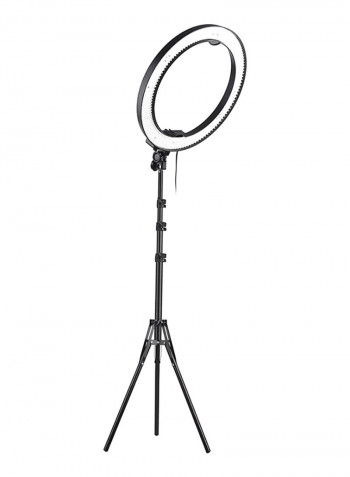 7-Piece Dimmable Photography Ring Fill Light Kit 18inch Black