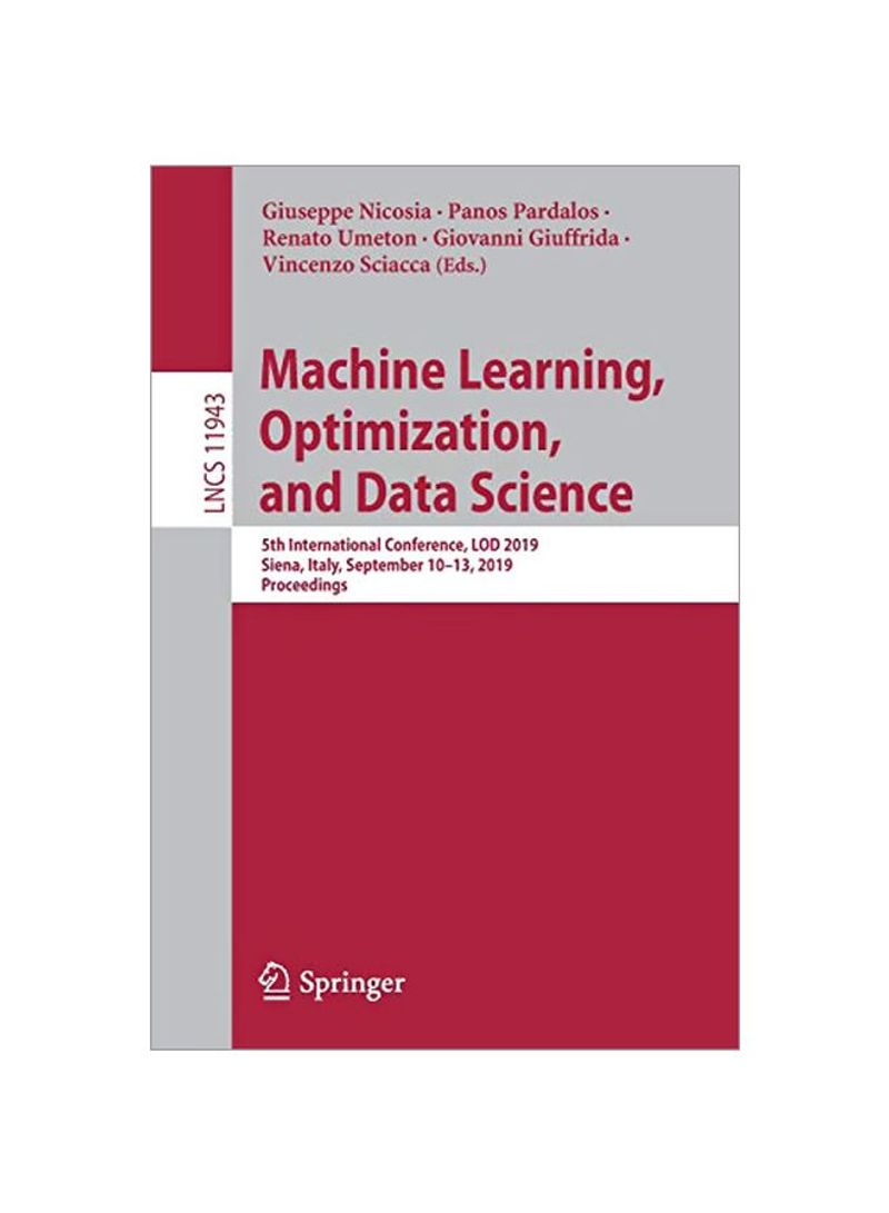 Machine Learning, Optimization, And Data Science Paperback