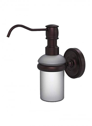 Wall Mounted Soap Dispenser Silver/Black 5ounce