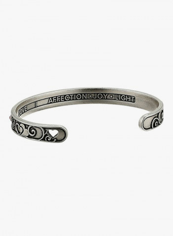 Rafaelian Silver Love Cuff Bracelet