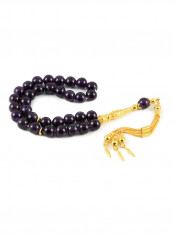 Amethyst Prayer Beads with Sterling Silver components
