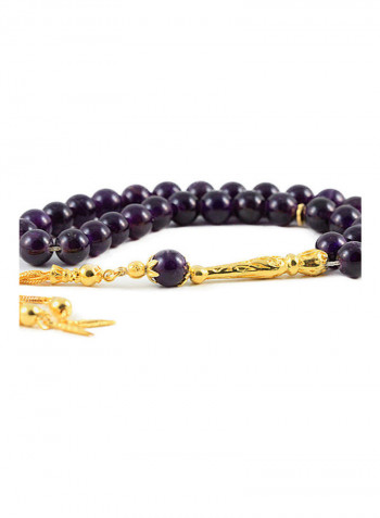 Amethyst Prayer Beads with Sterling Silver components