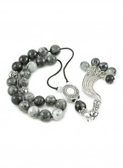 Turquoise Worry Beads with Sterling Silver components