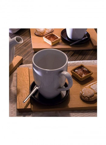 Double-Sided Serving Tray And Cutting Board Beige 19.6x5.9x1.18inch