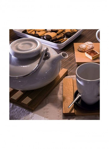 Double-Sided Serving Tray And Cutting Board Beige 19.6x5.9x1.18inch