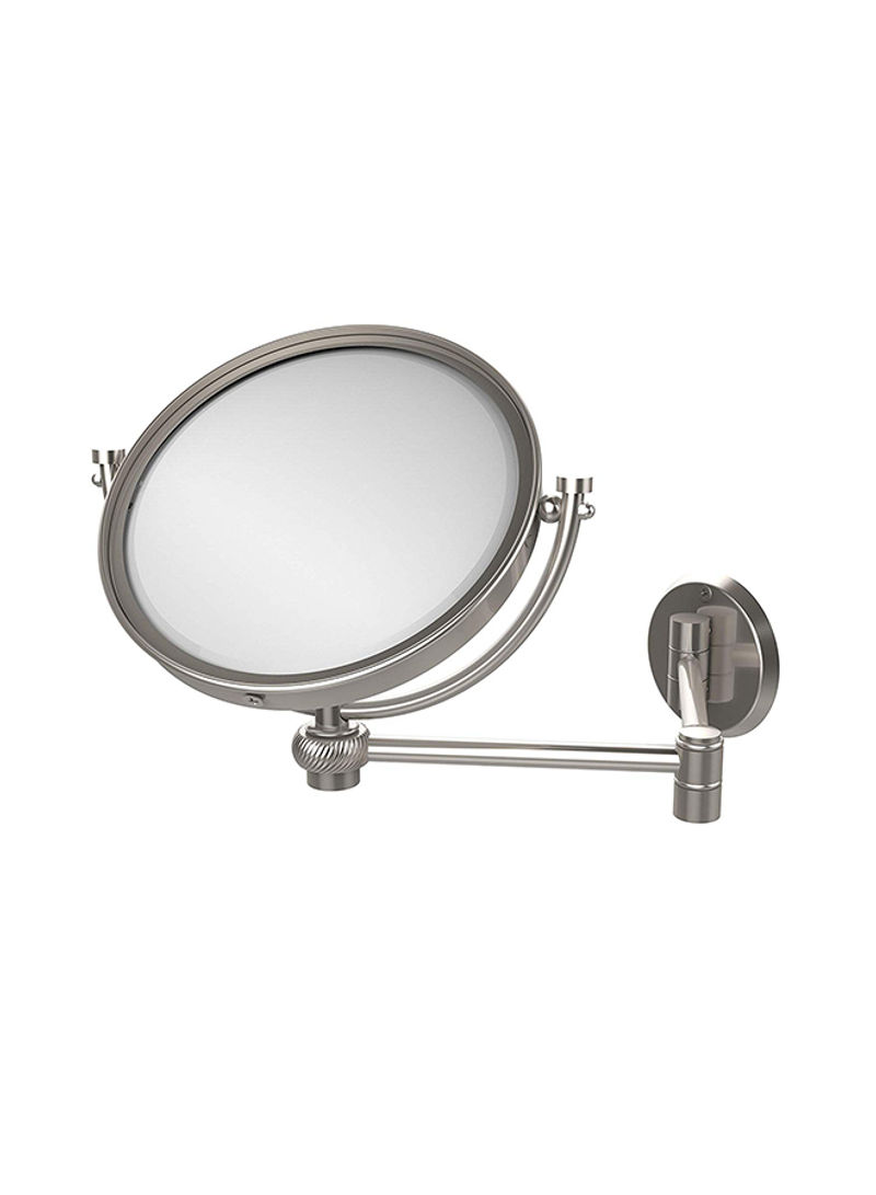 Wall Mounted Extending Make-Up Mirror Silver 8inch