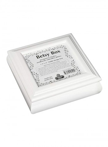 Betsy Square Keepsake Box White