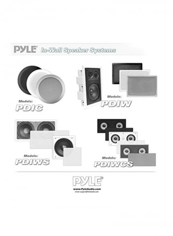 In-Wall Subwoofer System PDIWS White/Black
