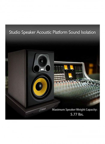 Sound Dampening Speaker Riser Black