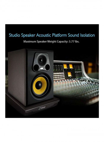 Sound Dampening Speaker Riser Black