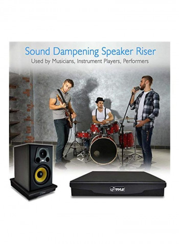 Sound Dampening Speaker Riser Black