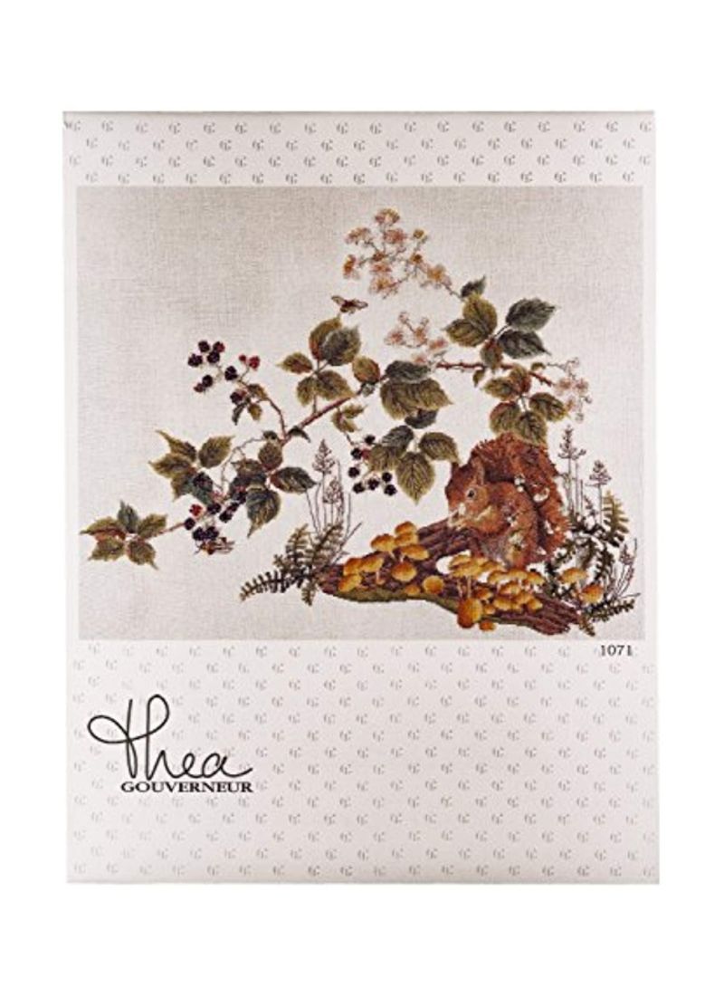 Squirrel Counted Cross Stitch Kit Brown/Green/Yellow