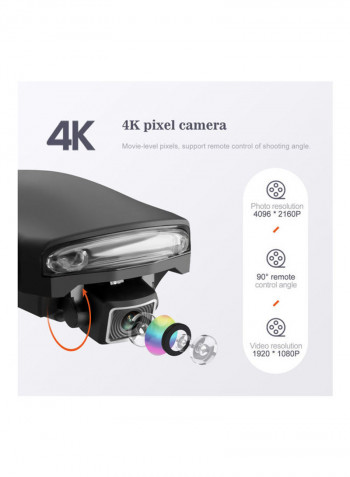 KK7 Pro RC Drone with  Dual Camera 4K 5G Wifi GPS Foldable Optical Flow Positioning RC Quadcopter with Headless Mode Waypoint Follow Surround Mode Storage Bag Included 27*8.5*20cm