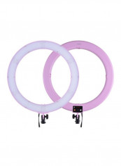 720-Piece Bi Colour Digital Ring Video Light Set RL720B 19inch Pink