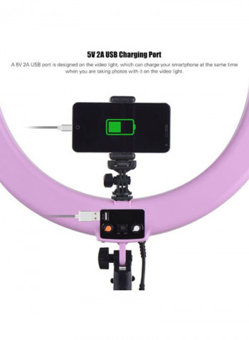 720-Piece Bi Colour Digital Ring Video Light Set RL720B 19inch Pink