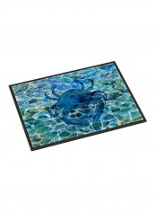 Crab Under Water Doormat Blue 18x27x0.25inch