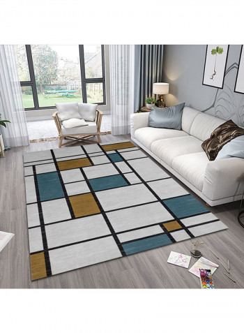 Geometric Pattern Living Room Carpet Multicolour 120x160centimeter