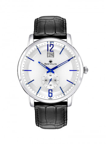 Men's Executive Leather Analog Quartz Wrist Watch R4-80101RM2