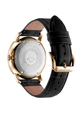 Men's Executive Leather Analog Quartz Wrist Watch R4-80101RM5