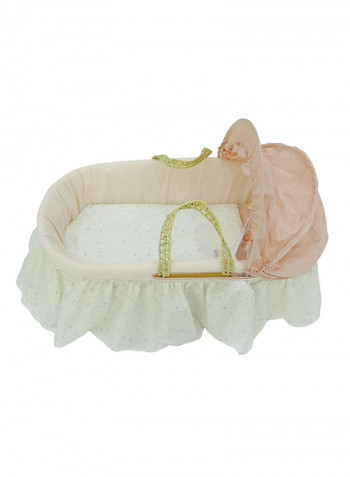 Baby Travel Cot Sky Pink