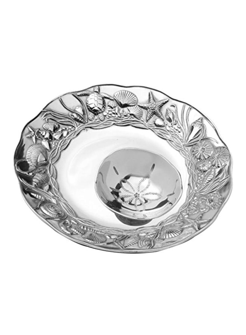 2-Piece Chip And Dip Set Silver