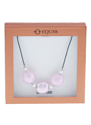 Sterling Silver Crystal And Pearl Necklace