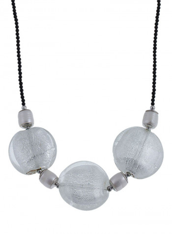 Sterling Silver Crystal And Pearl Necklace