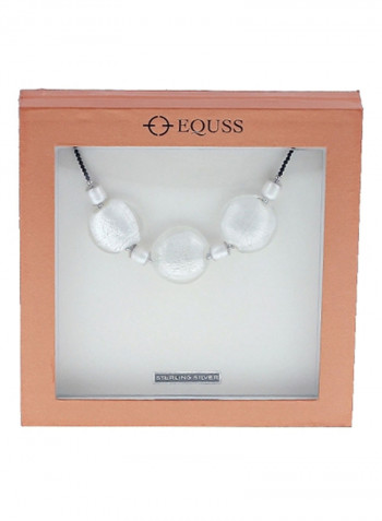 Sterling Silver Crystal And Pearl Necklace