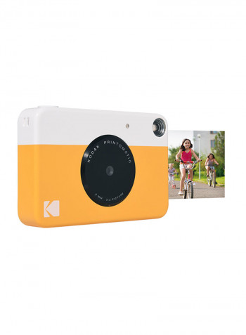 Printomatic Instant Print Camera 10MP Yellow And Accessory Bundle