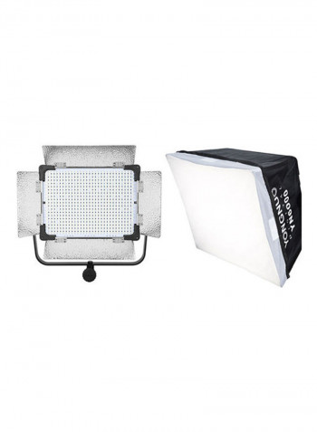 LED YN-6000 BI-Colour LED Panel With Aadapter Kit 16.1x16.1x3.0inch Black/Silver