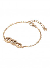 Crystal Studded A Logo Designed Chain Bracelet