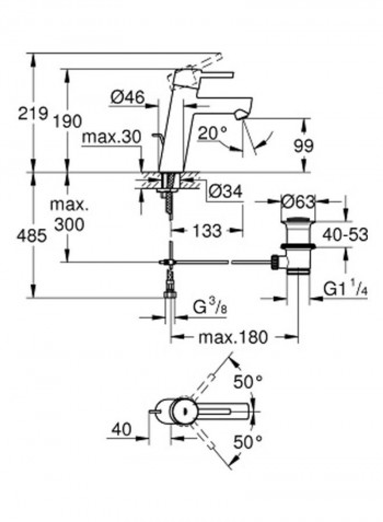 Concetto Single-Lever Basin Mixer Silver