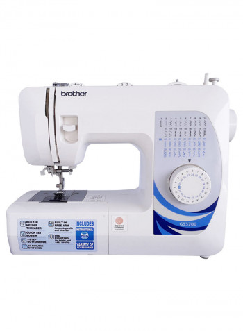 Traditional Metal Chassis Sewing Machine White