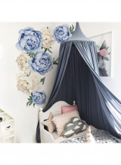 Large Watercolor Peony Flowers Wall Sticker Multicolour