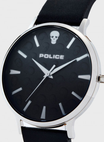 Men's Leather Analog Wrist Watch P 16023JS-02