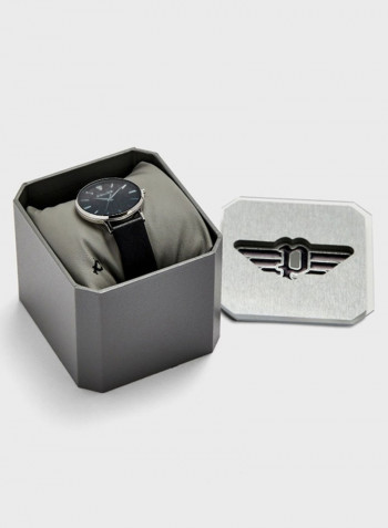 Men's Leather Analog Wrist Watch P 16023JS-02