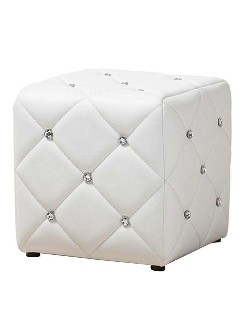 Modern Cube Designed Ottoman White 45x45x45centimeter