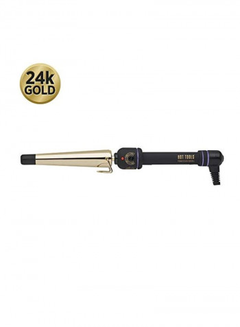 24K Gold Tapered Curling Iron Black/Gold