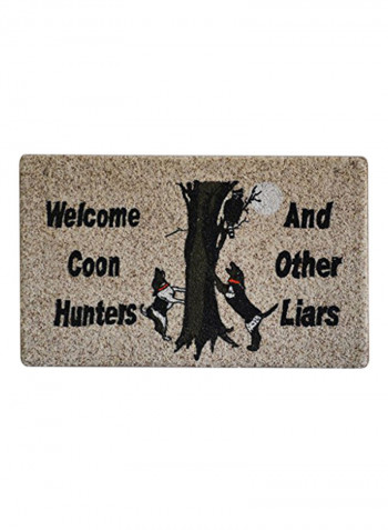 Coon Hunters Printed Doormat Multicolour 0.4x18x27inch