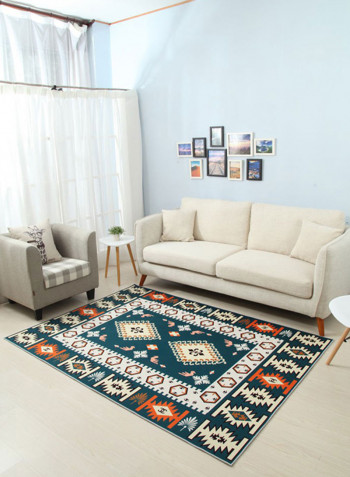 Geometric Pattern Washable Soft Carpet Multicolour 120x160centimeter