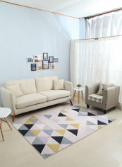 Triangle Pattern Multi-Purpose Floor Mat Multicolour 120x160centimeter