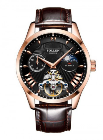 Men's Leather Analog Watch LEN67881