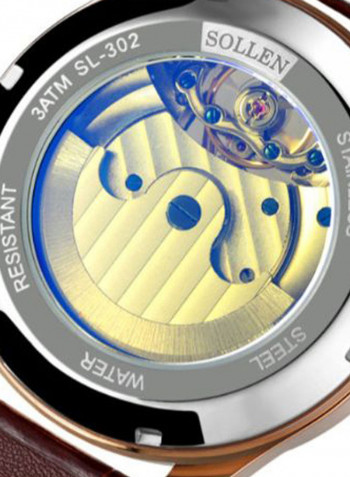 Men's Leather Analog Watch LEN67881