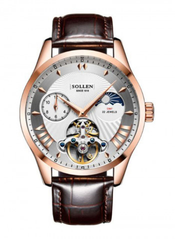 Men's Leather Analog Watch LEN67882